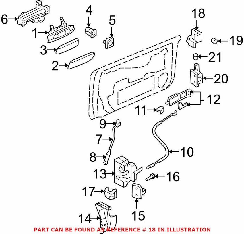 Audi Door Hinge - Front Driver Side Upper 6X0831401H